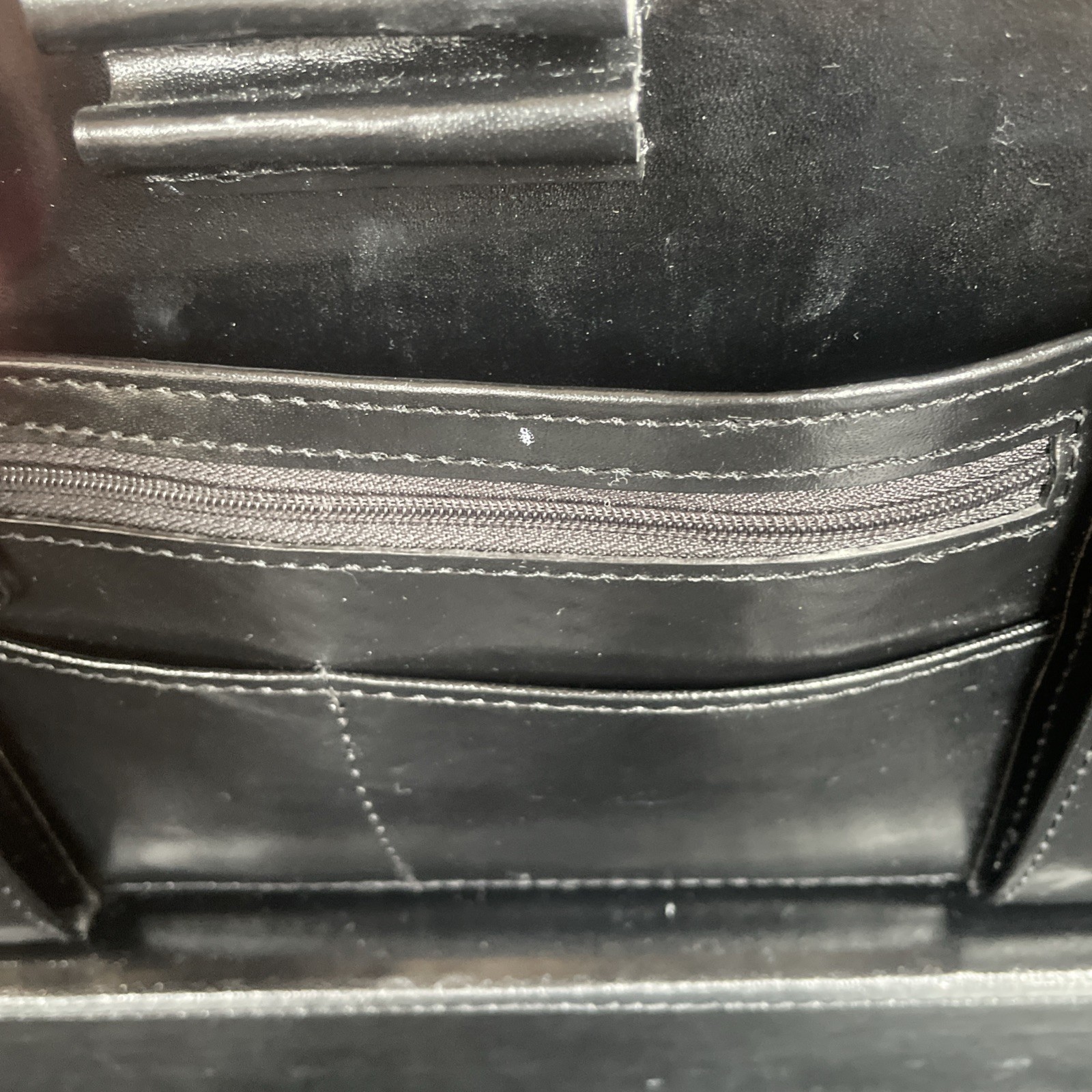 Vintage Protocol Black Hard Attache Briefcase 18″ Dual Combination Locks Clean