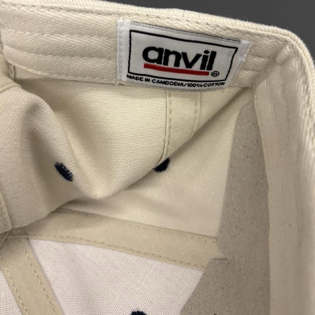 Vintage Anvil blank baseball cap Navy white Sz OSFM