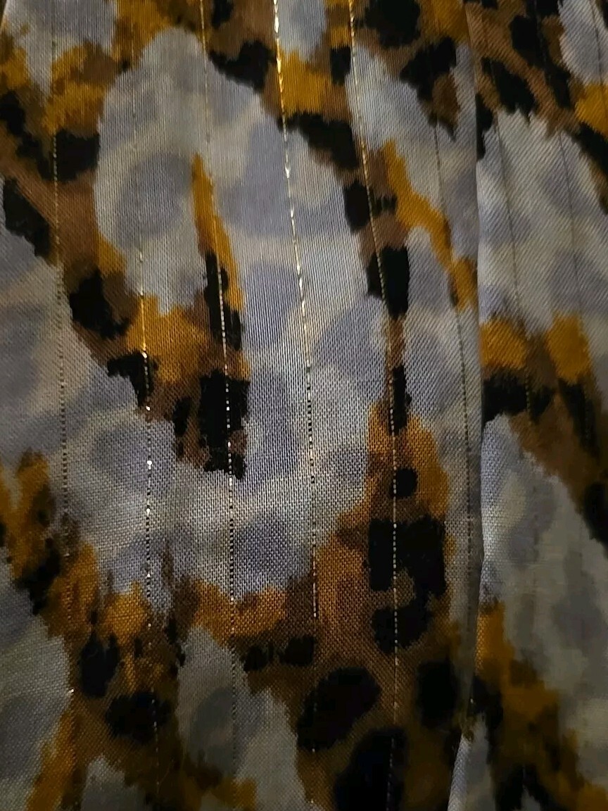 Ruby Rd. woman top SPOT ON Animal Print embellished Gray multi 2x NWT