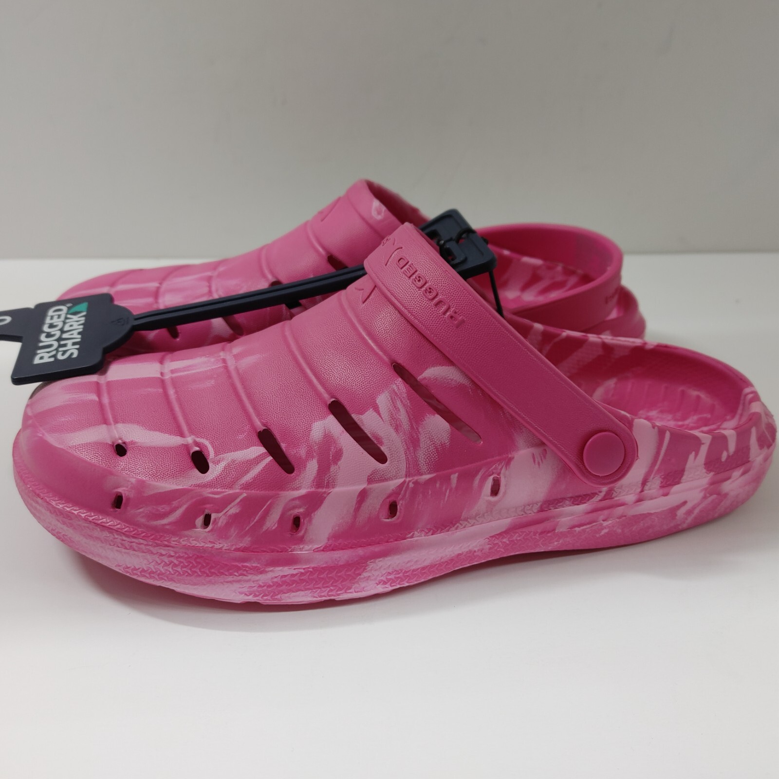 Rugged Shark EVA Foam clog Shoes Big Girls/Womens Size 6 Slip On Pink