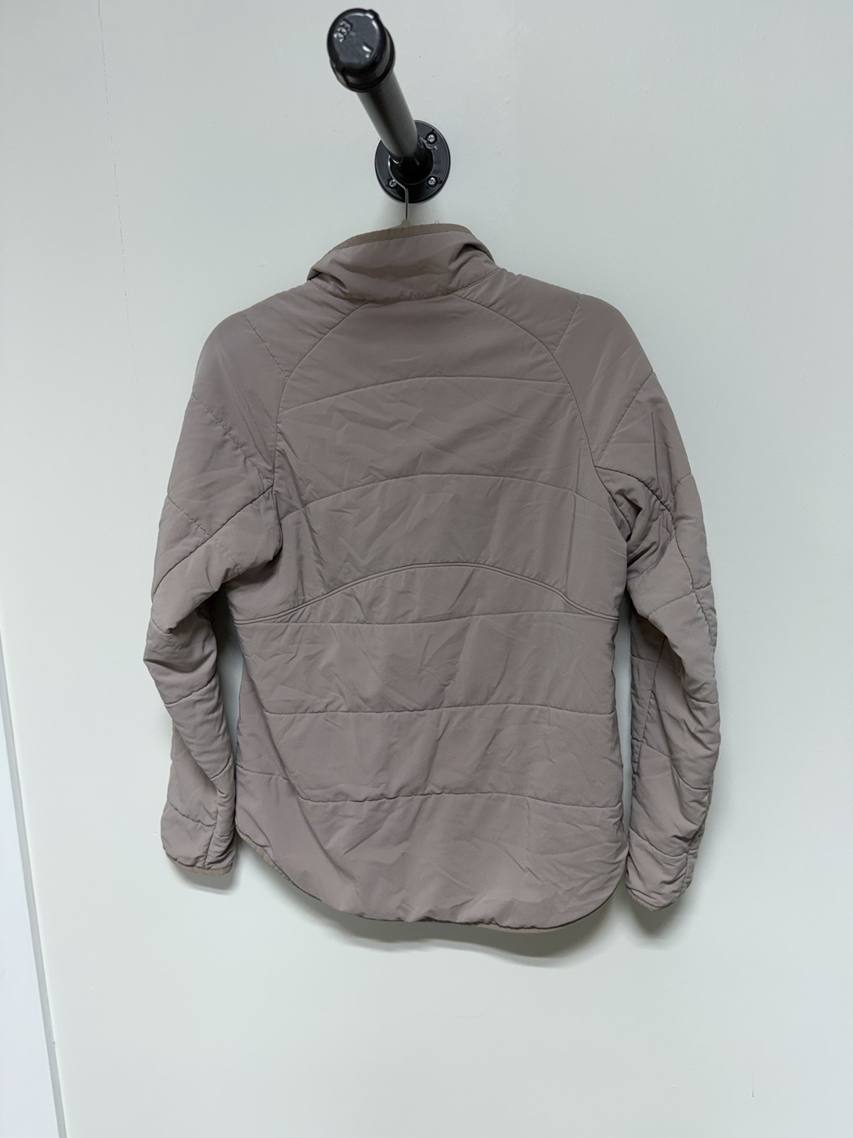 Patagonia Nano Puff Womens Puffer Jacket Full Zip Pockets Taupe Size M