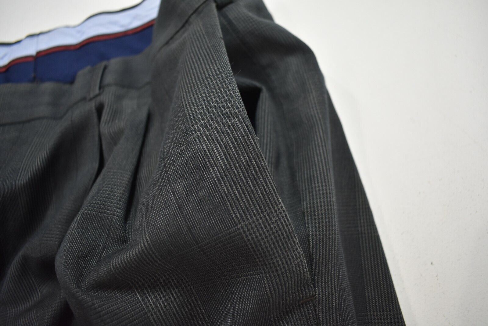 Roundtree & Yorke Men Pleat Front Straight Leg Folded Cuff Slack Pants 33 x 32
