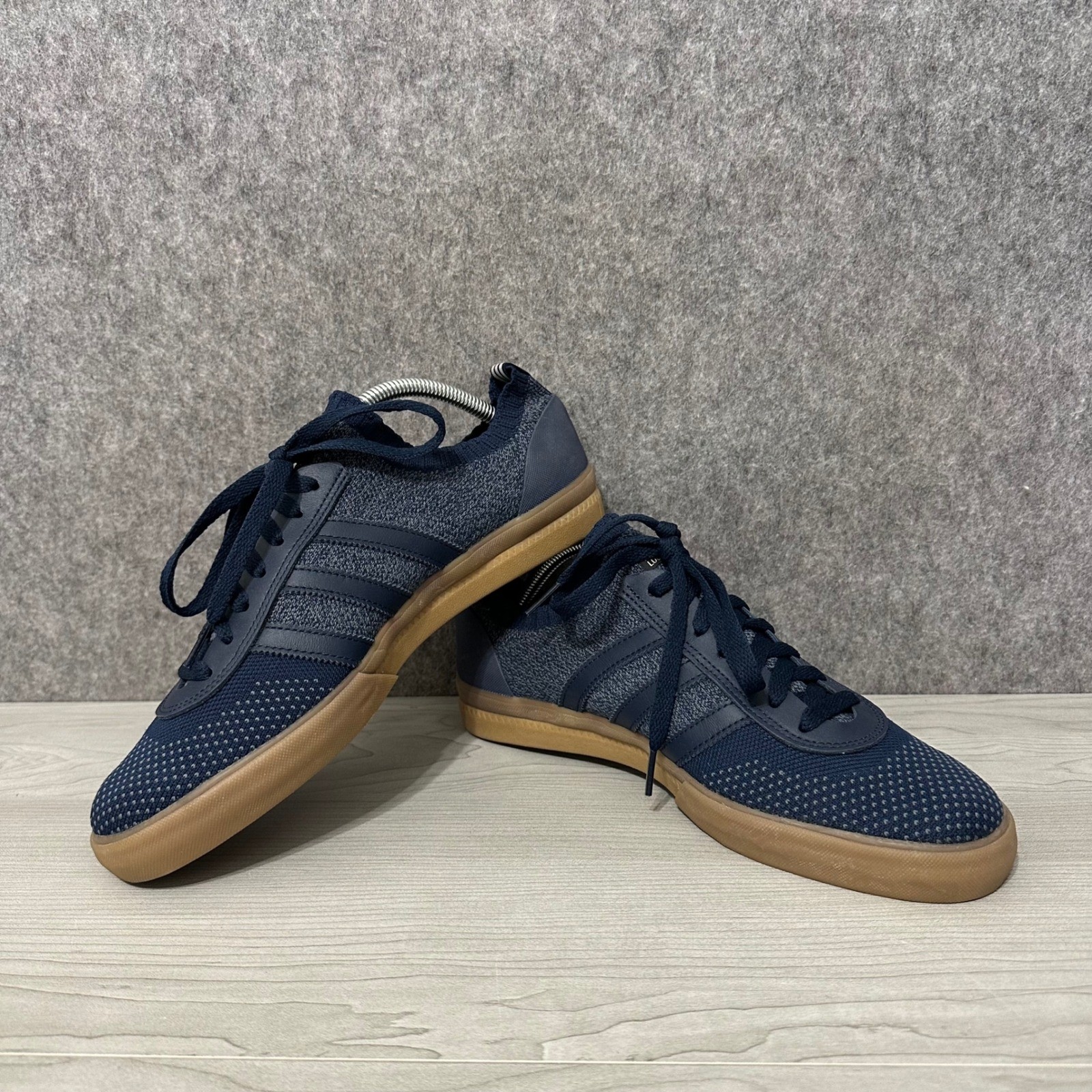 Adidas Lucas Premiere PK Mens Size 9 Navy Blue Primeknit Gum Sole Skate
