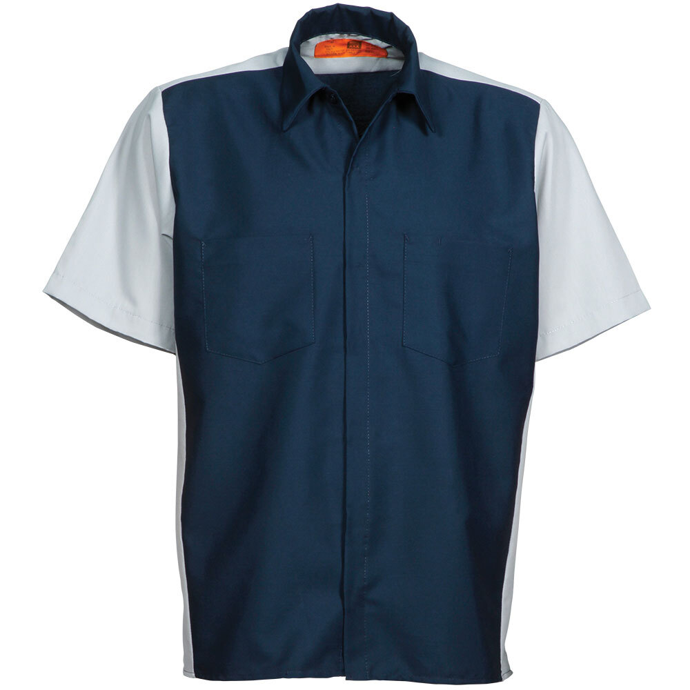 Mechanic Work Shirts Two Tone Motorsport 2 Pocket Industrial Uniform Clothes