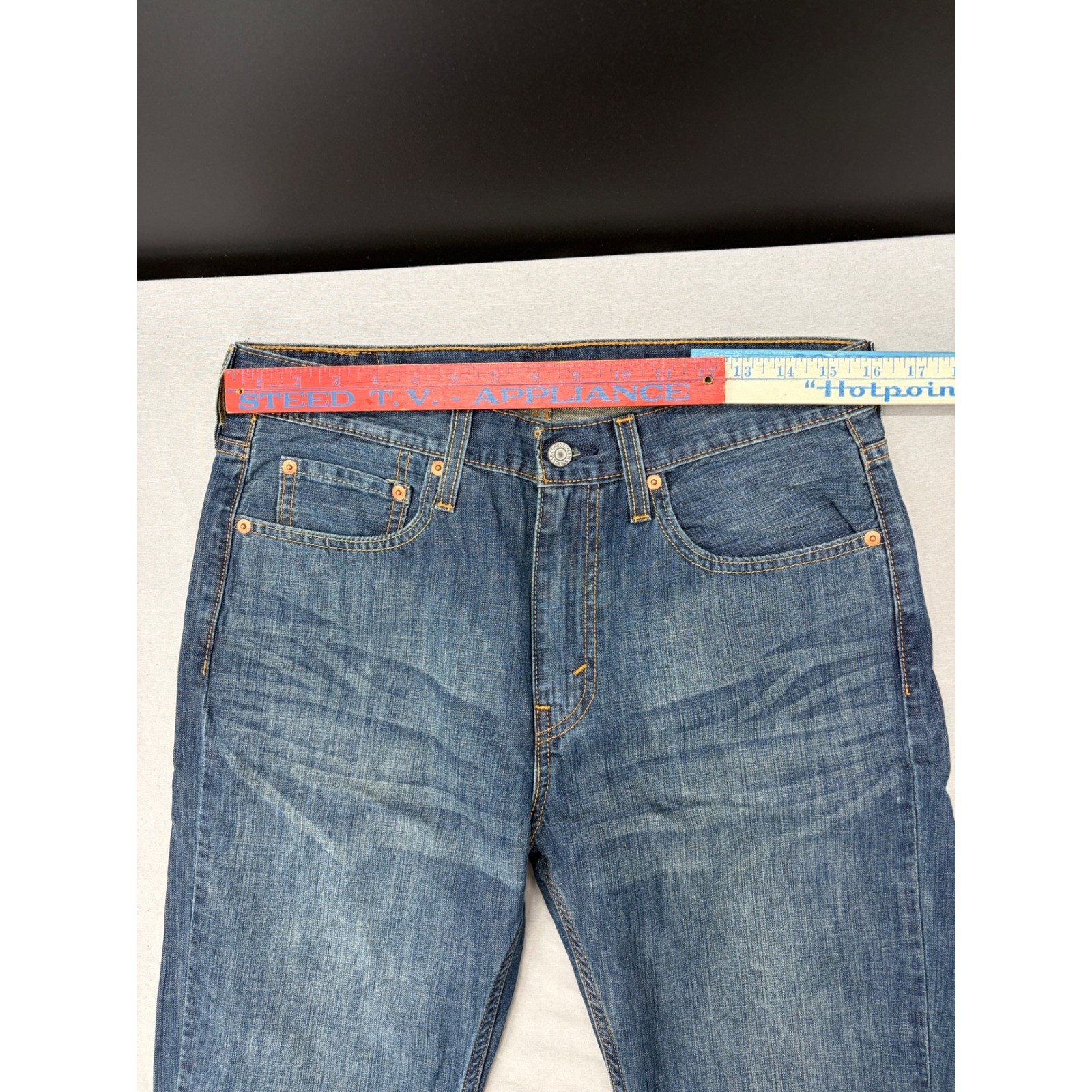 Levis 527 Slim Bootcut Jeans Mens 32×32 Medium Wash Blue Denim 05527-0239