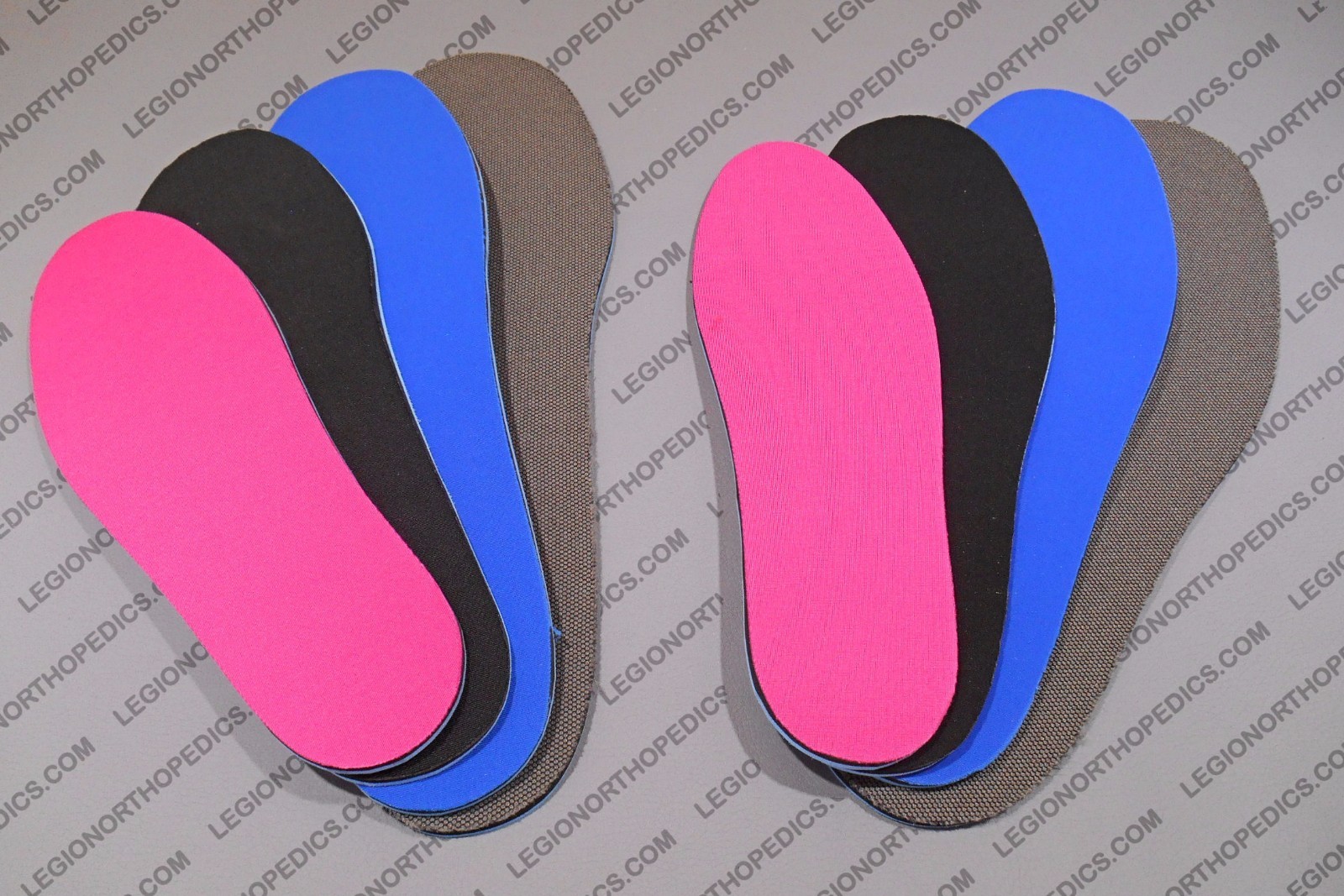 Cloth neoprene insoles Pink, Gray-3/16″ Inserts for shoes boots sneakers custom
