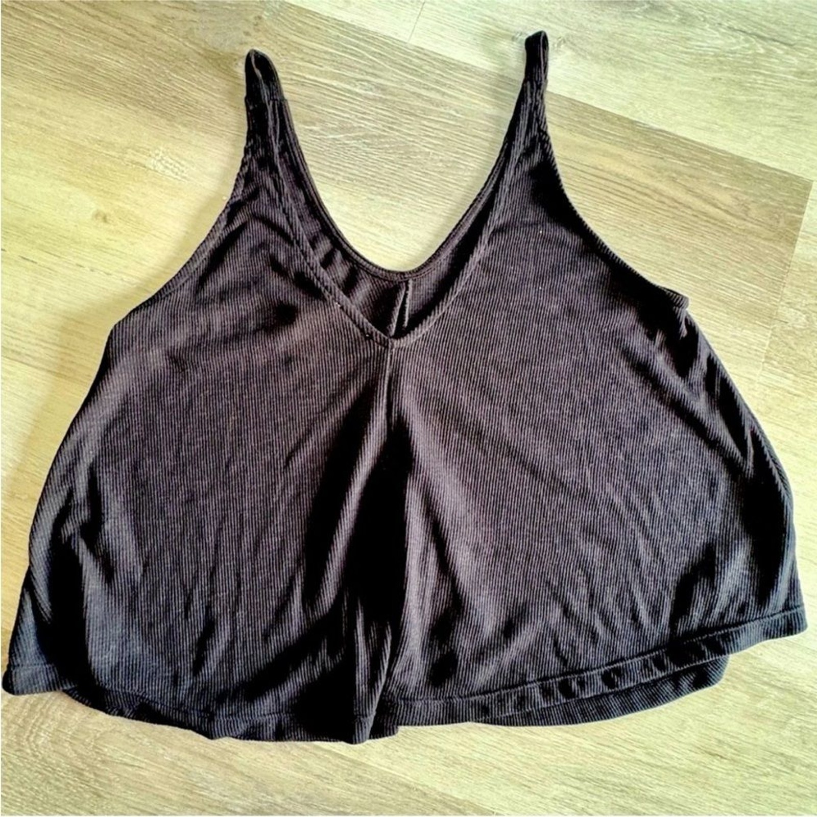 Free People Intimately Dani Tank Flowy Oversized Swing Tank Black Size XS