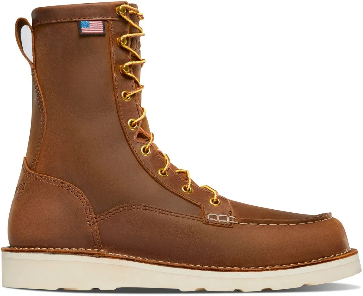 Men’s Bull Run Moc Toe 8″ Tobacco Steel Toe Style 15542 (Brand new)