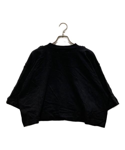 TOGA ARCHIVES Cotton Jersey Zip T-Shirt, Black, Women’s, 38, 100% Cotton
