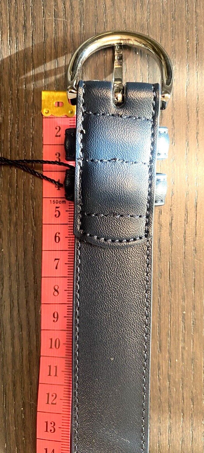 FALARI – 94cm Long Black Leather Mens Belt