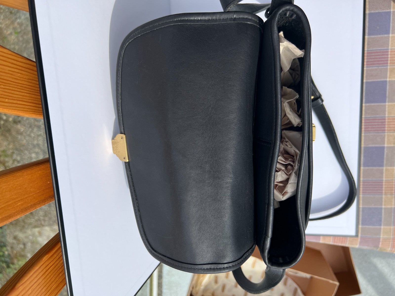Vintage Coach Jackson Bucket Bag in black, style #9912 from the Camden Classics