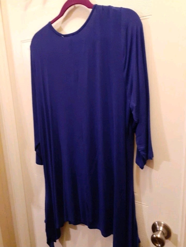 Antthony 1X Blue 3/4 Sleeve Top