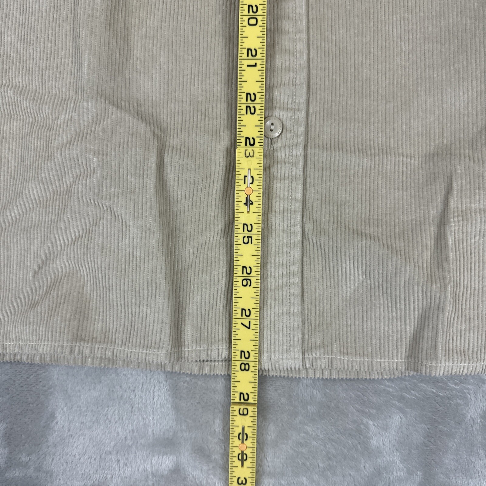 Levi’s The Worker Men’s Size 2XL Beige Corduroy Button Up Shirt Cotton Workwear