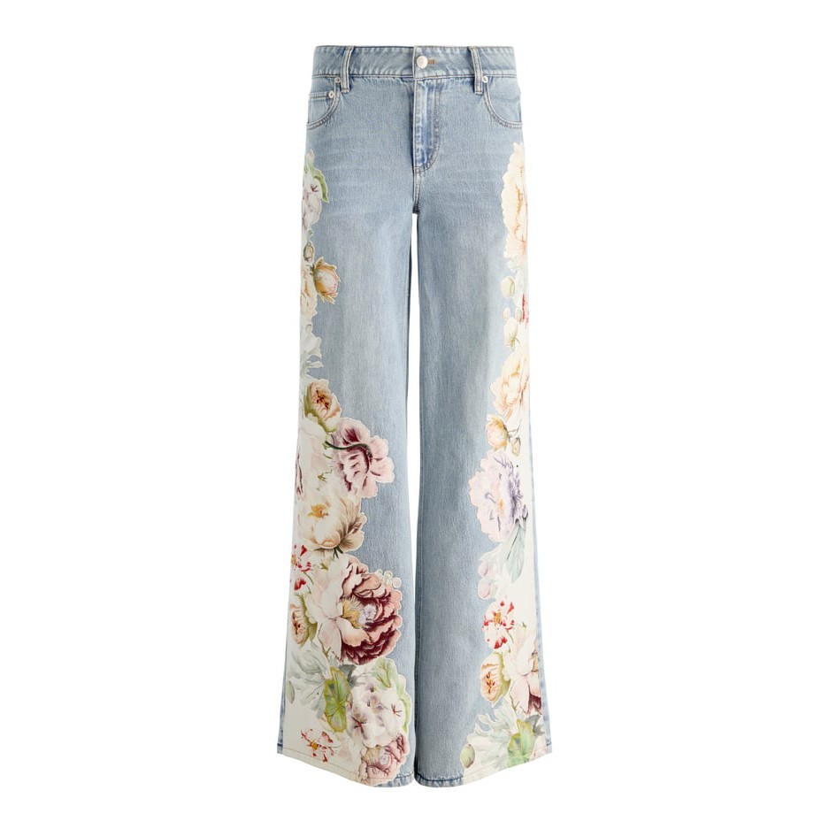 Alice+Olivia AMAZING EMBROIDERED JEAN $ 595 Size 27