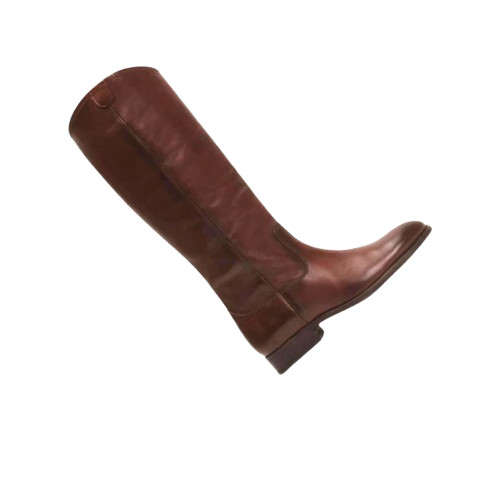 Handmade Brown Genuine Leather Tall Riding Boots Men’s Equestrian Custom Made