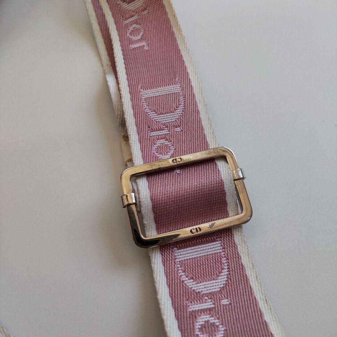 Christian Dior Bag trotter rhinestone logo pink shoulder bag