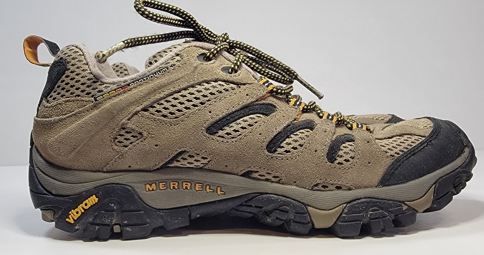 Merrell Moab Ventilator Low Hiking Shoes Mens 7 Walnut Suede Trail Vibram J86595