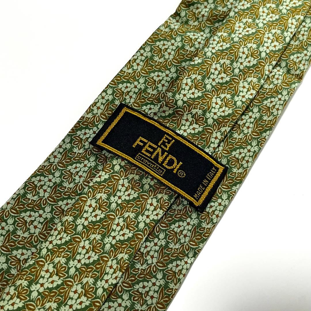 Fendi Floral Pattern Tie All-Over Design Used