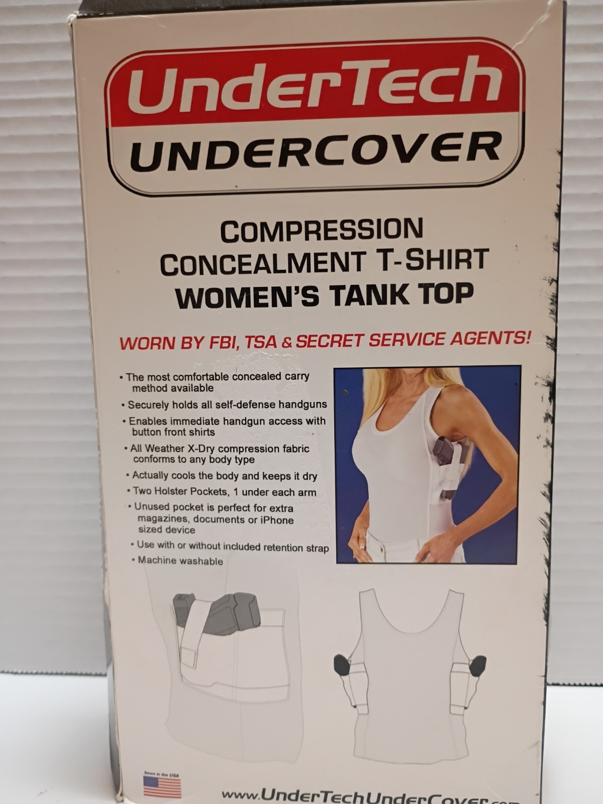 UnderTech Undercover Women’s Concealed Carry Tank Top NUDE X small