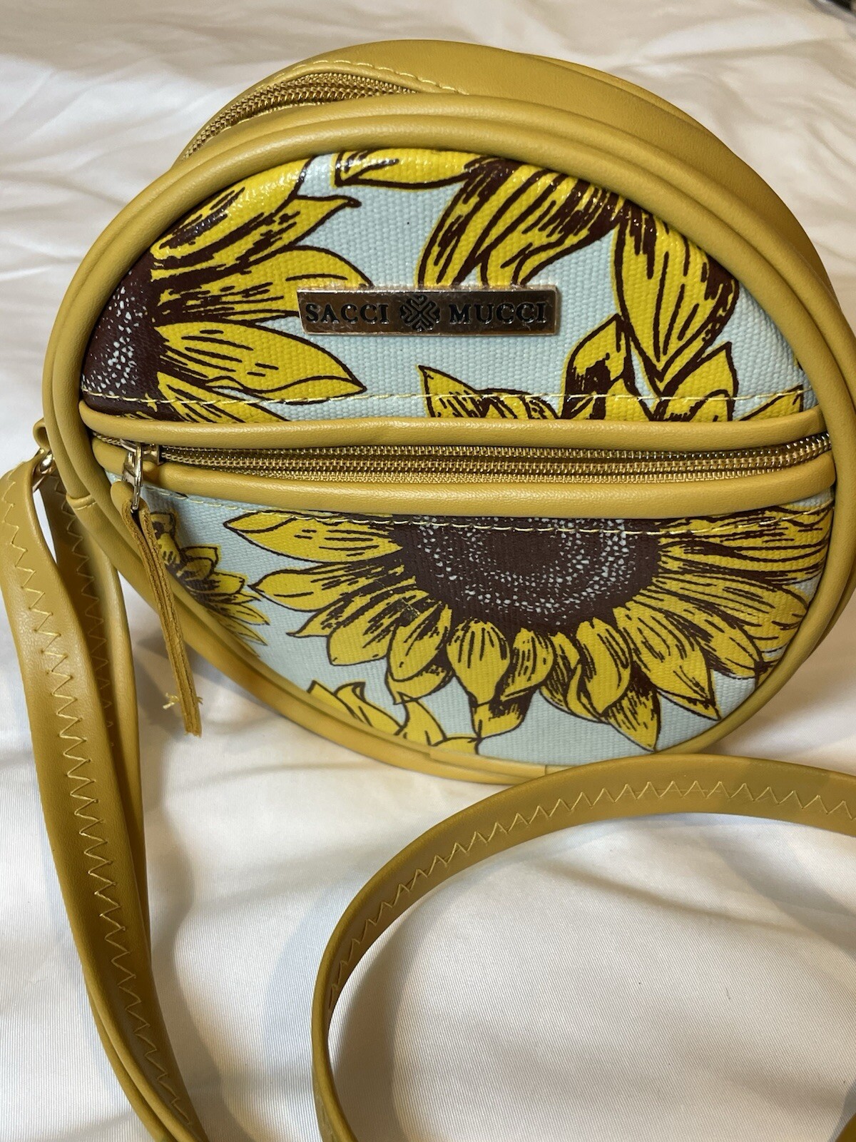 Sacci Mucci Round Sling Bag, Handmade Bags for Females – 100% Vegan Leather