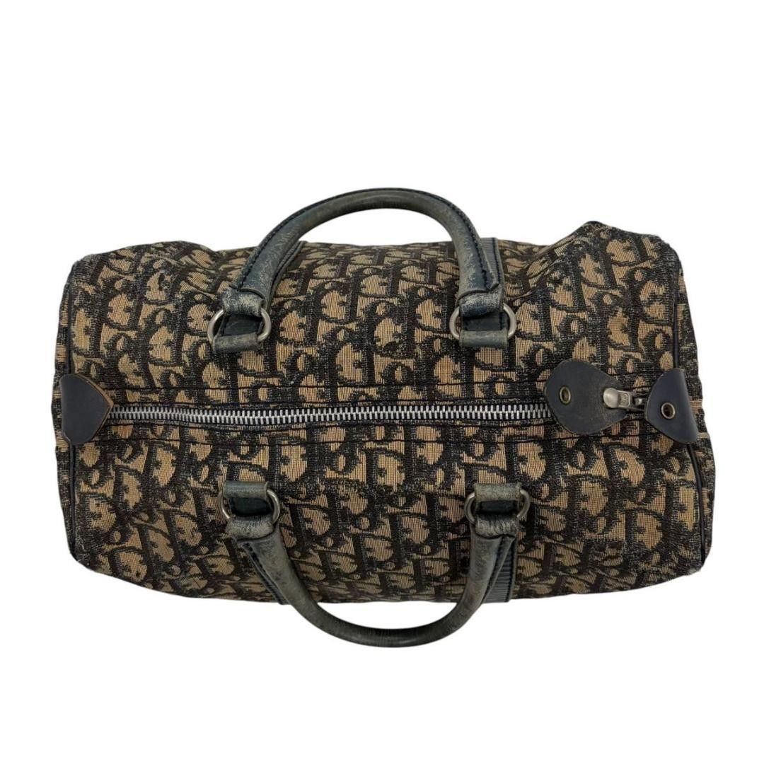 Christian Dior Bag Trotter Mini Boston Canvas Leather Old