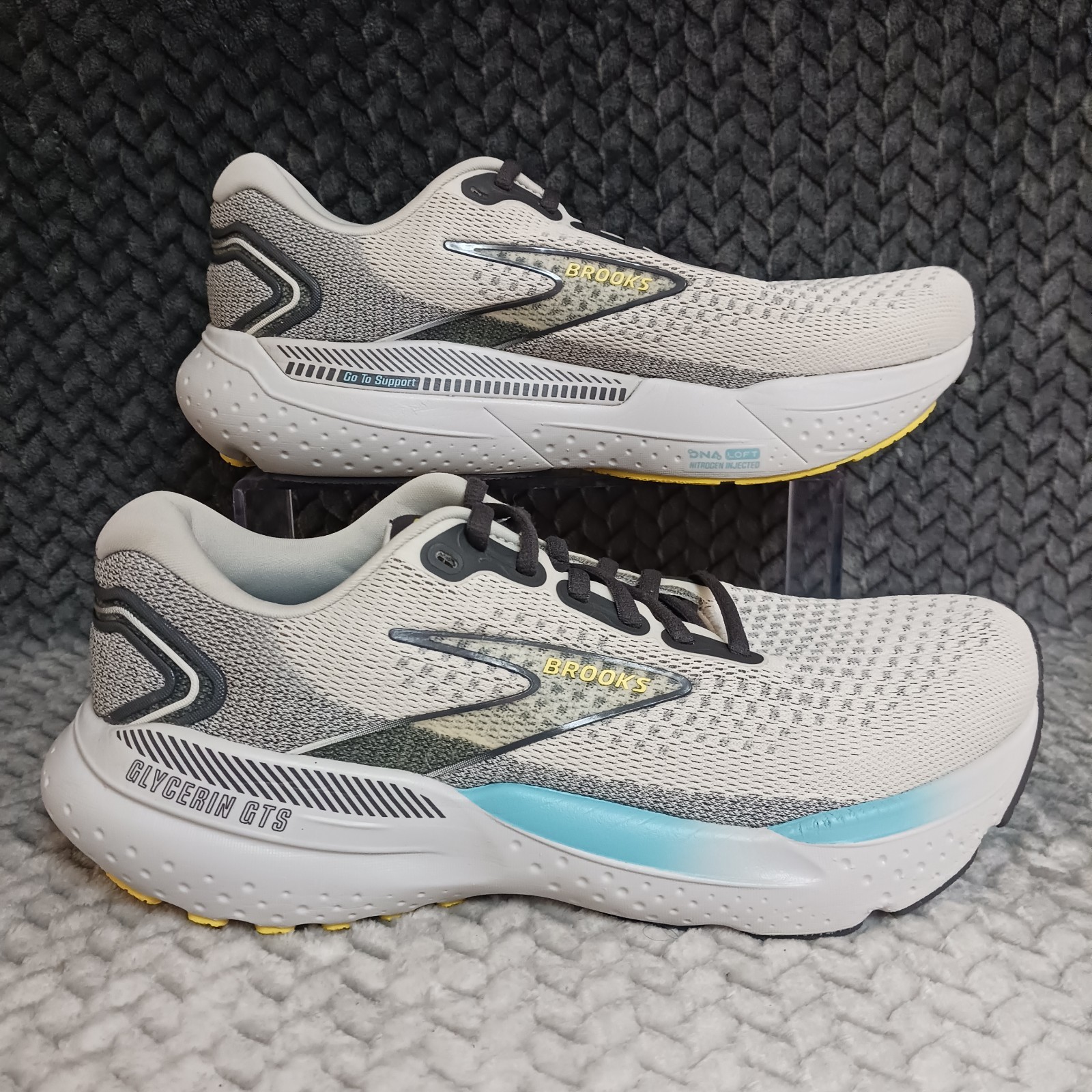 Brooks Glycerin GTS 21 Coconut Forged Iron Men’s Walking Running Shoes Size 8