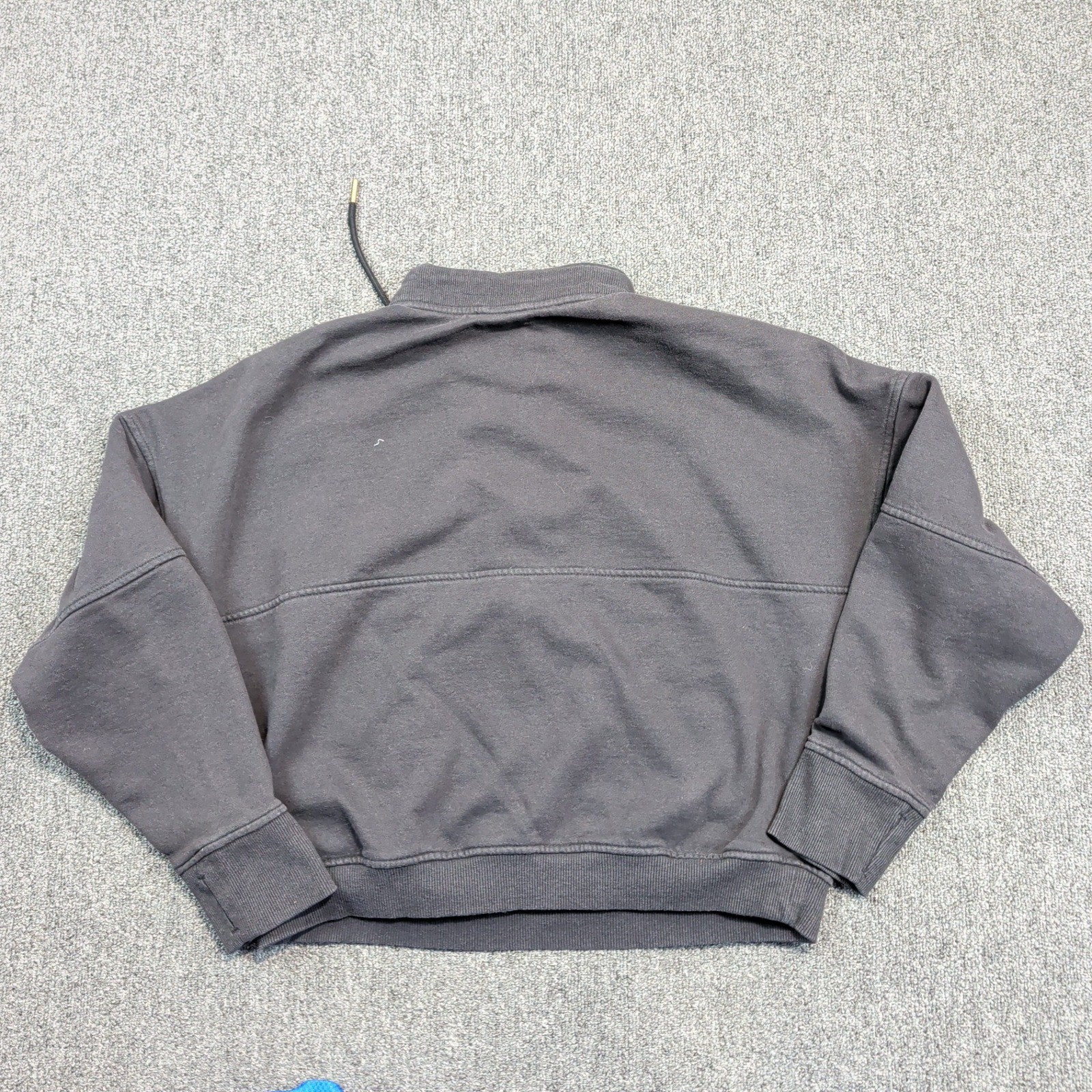 Avia Modern Quarter Zip Pullover L 12-14 Black Paneled Boxy Athleisure Gorpcore