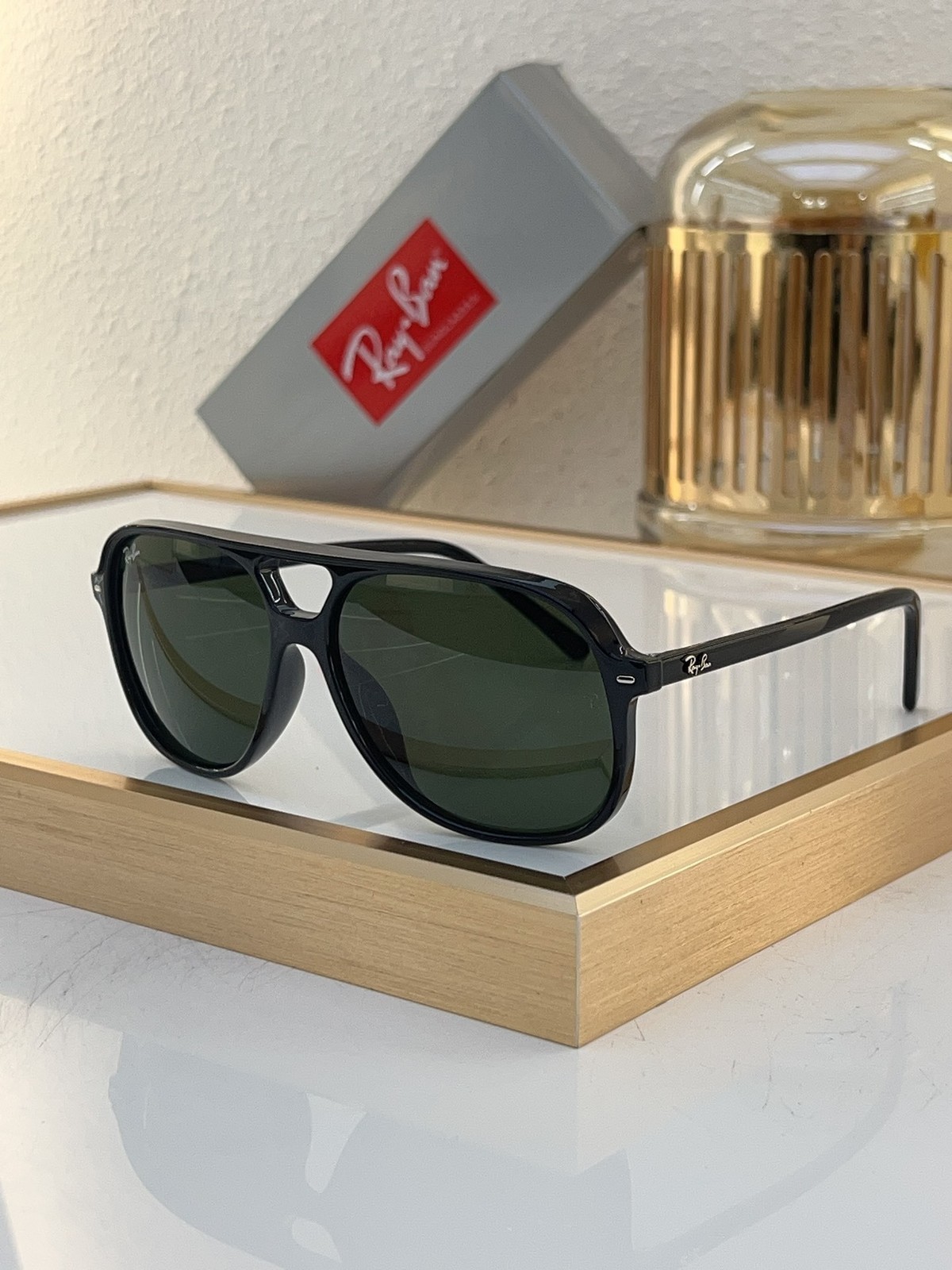 Ray-Ban Sunglasses RB2198 BILL 901/31 Black framed Green lens Unisex 57-17-145mm