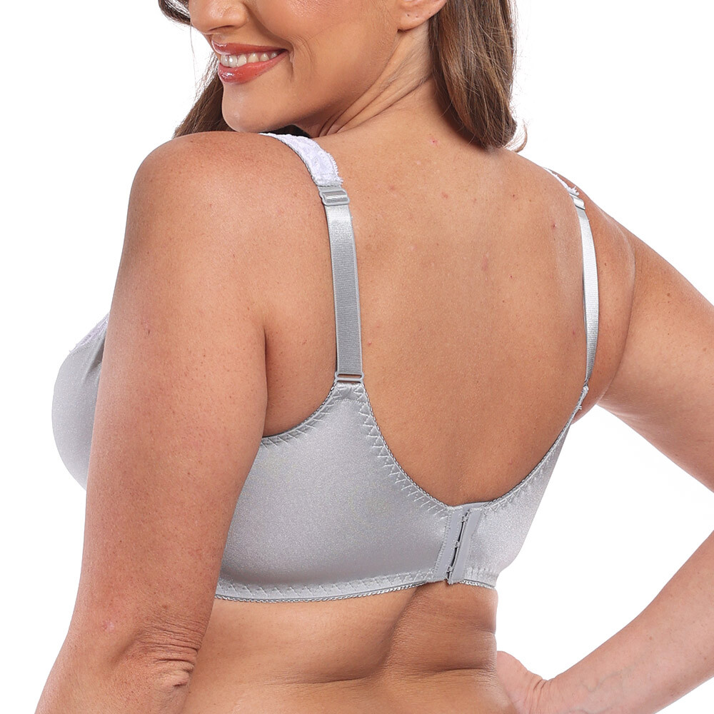 Underwire Full Coverage Bra Wide Straps Support Panel Plus Size 32-54C-F G H I J