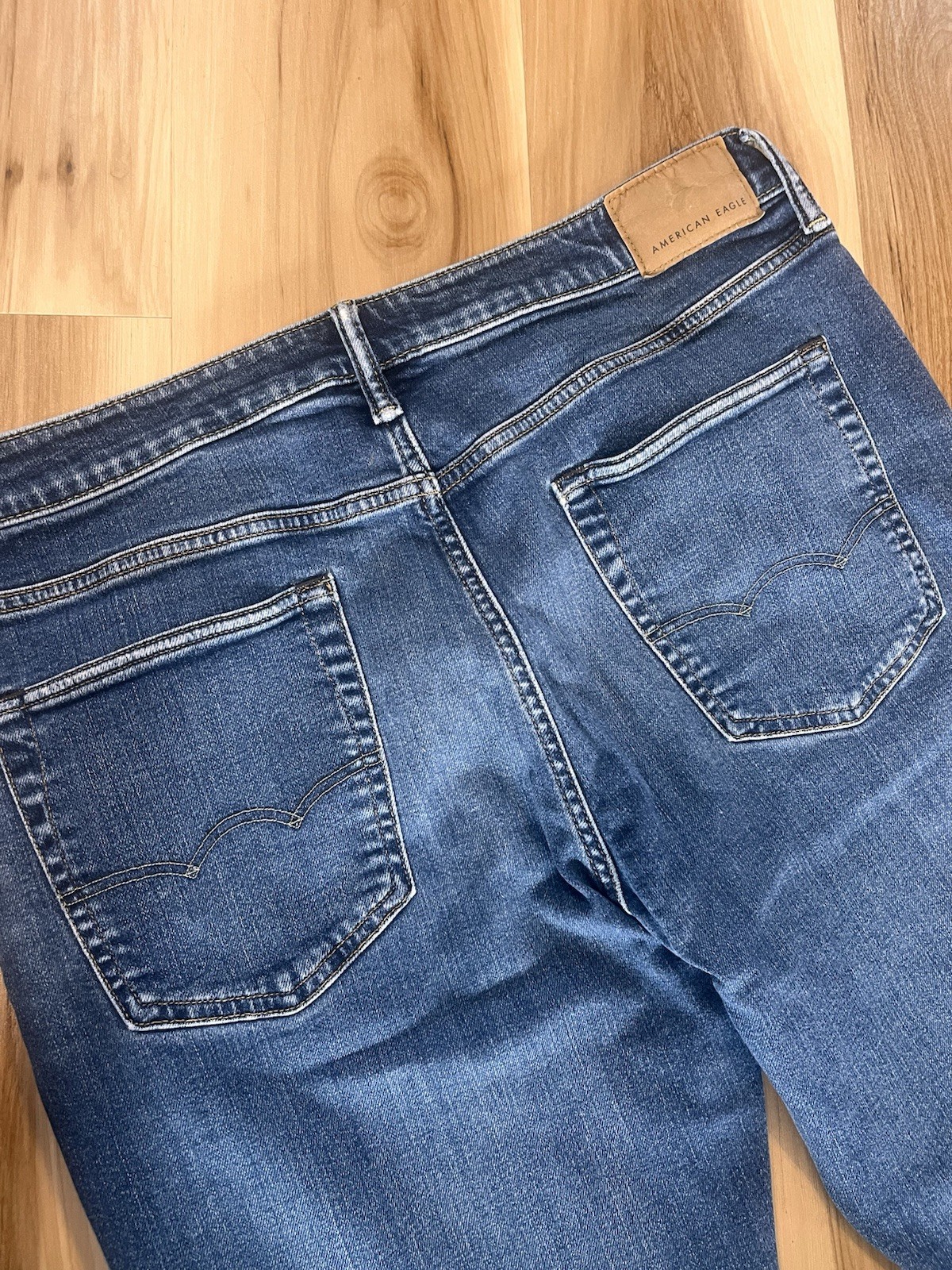 American Eagle AE AirFlex+ Athletic Fit Jeans Mens 36×32 Denim Dark Wash