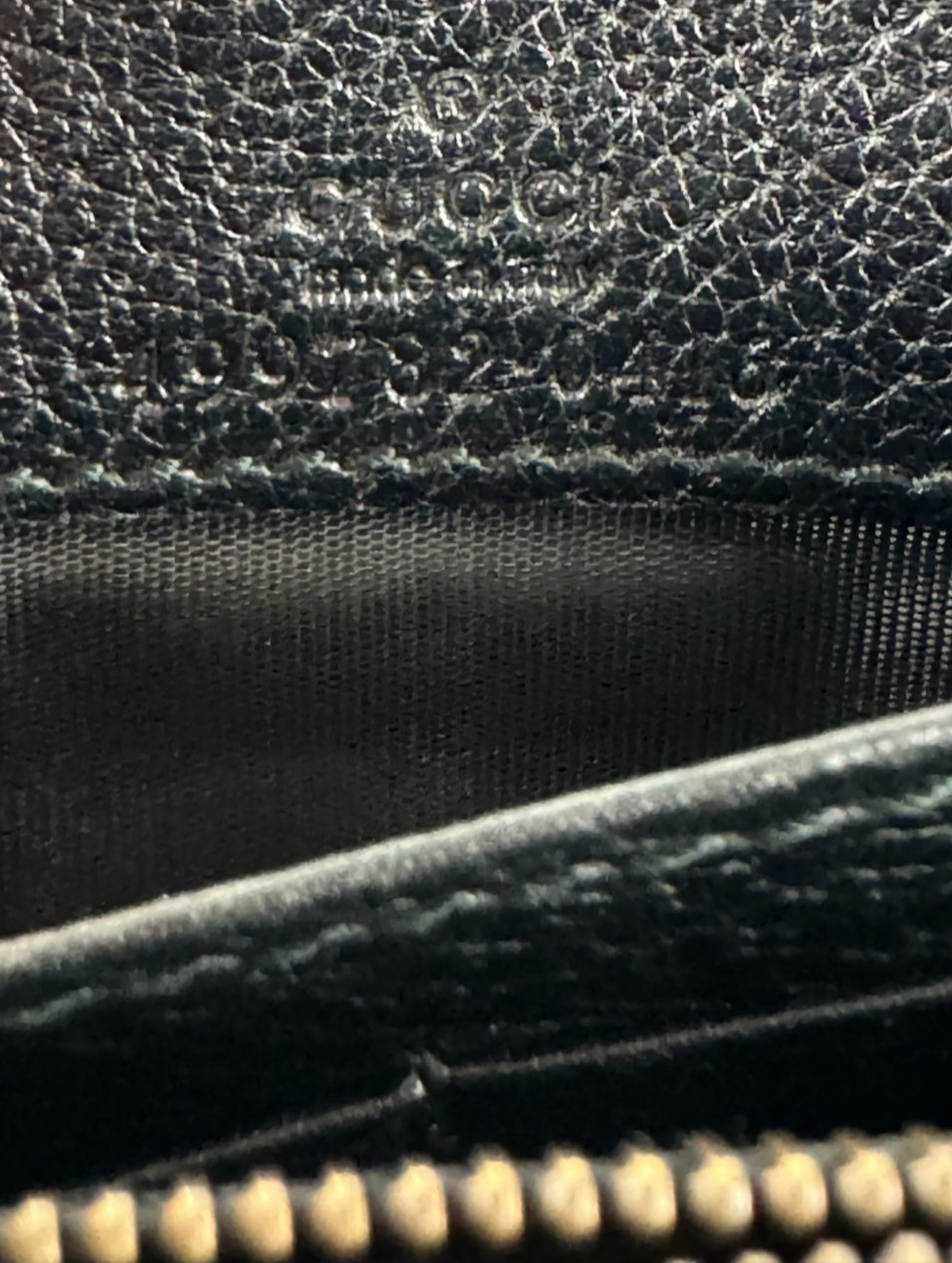 Gucci New Auth Black Leather Mini GG Marmont Crystal Wallet Chain Bag Dust Bag