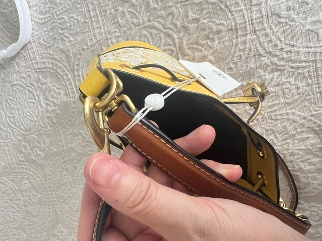 Tory Burch T Monogram Jacquard Yellow Mini Bucket/Shoulder Bag
