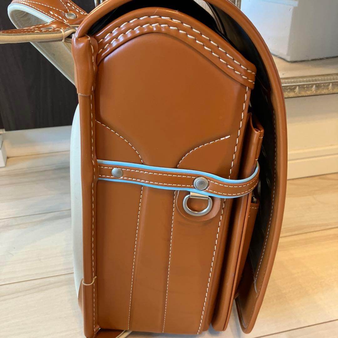 Tsuchiya Kaban Premium Camel Randoseru Unisex Backpack Atelier Clarino Pouch