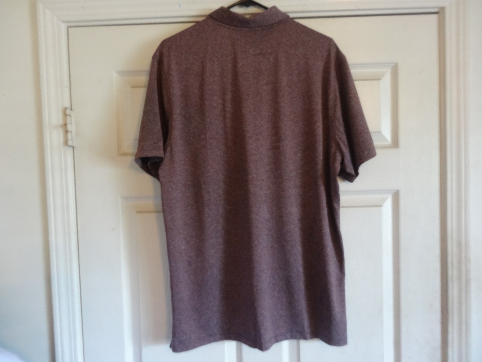 Nike Dri-Fit Mens Golf Polo Striped Shirt Size Large Maroon 890097-562 NWOT