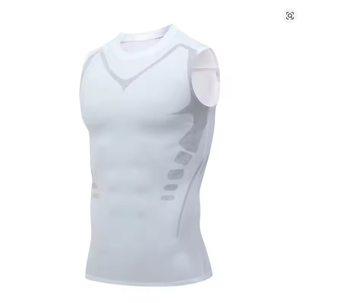 Men Compression Shirt Version Ionic Shaping Sleeveless Vest Sport Tank Top S-2XL