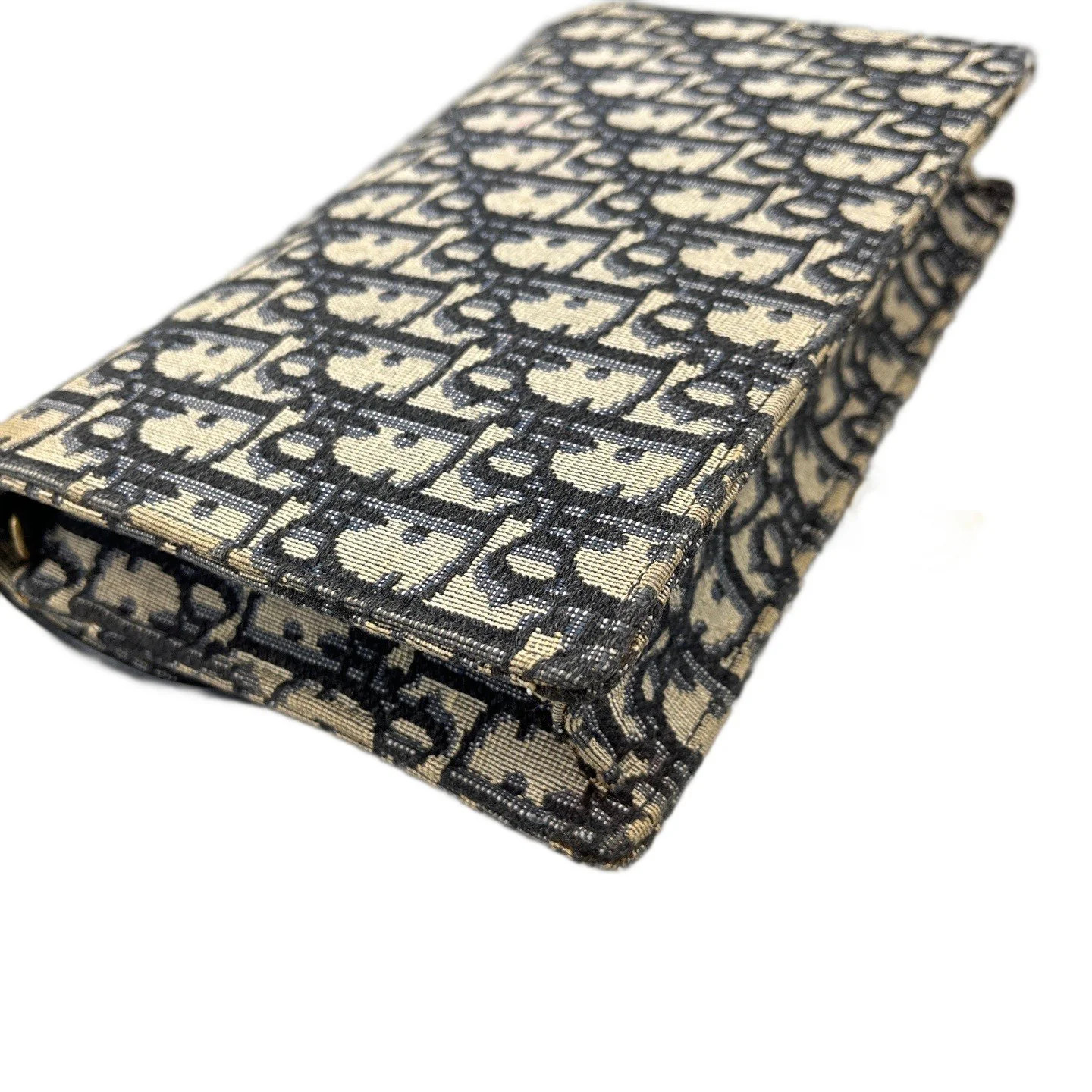 Dior Embroidered My Dior Daily Chain Pouch Blue Beige Oblique (ym052726c9r)