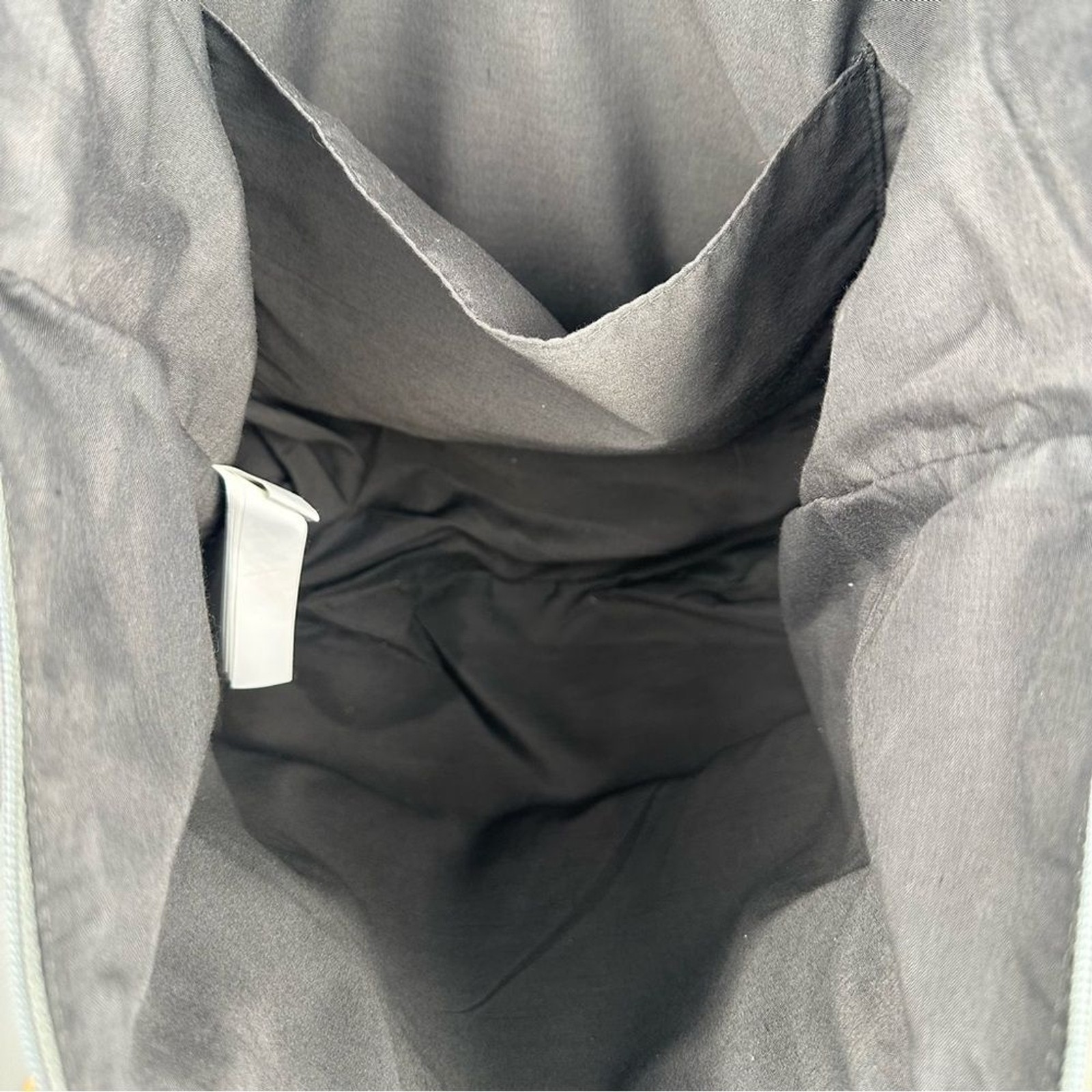 ROXY Large Tote Bag Grey Faux Leather Top Zipper Casual Travel Beach School