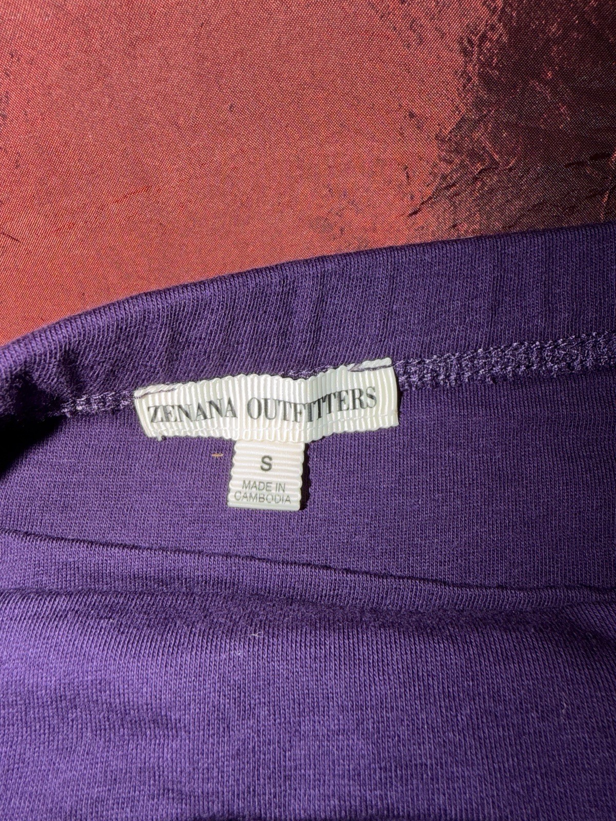 Zenana Outfitters Purple Solid Strapless Ruched Knit Cotton Tube Top Size S