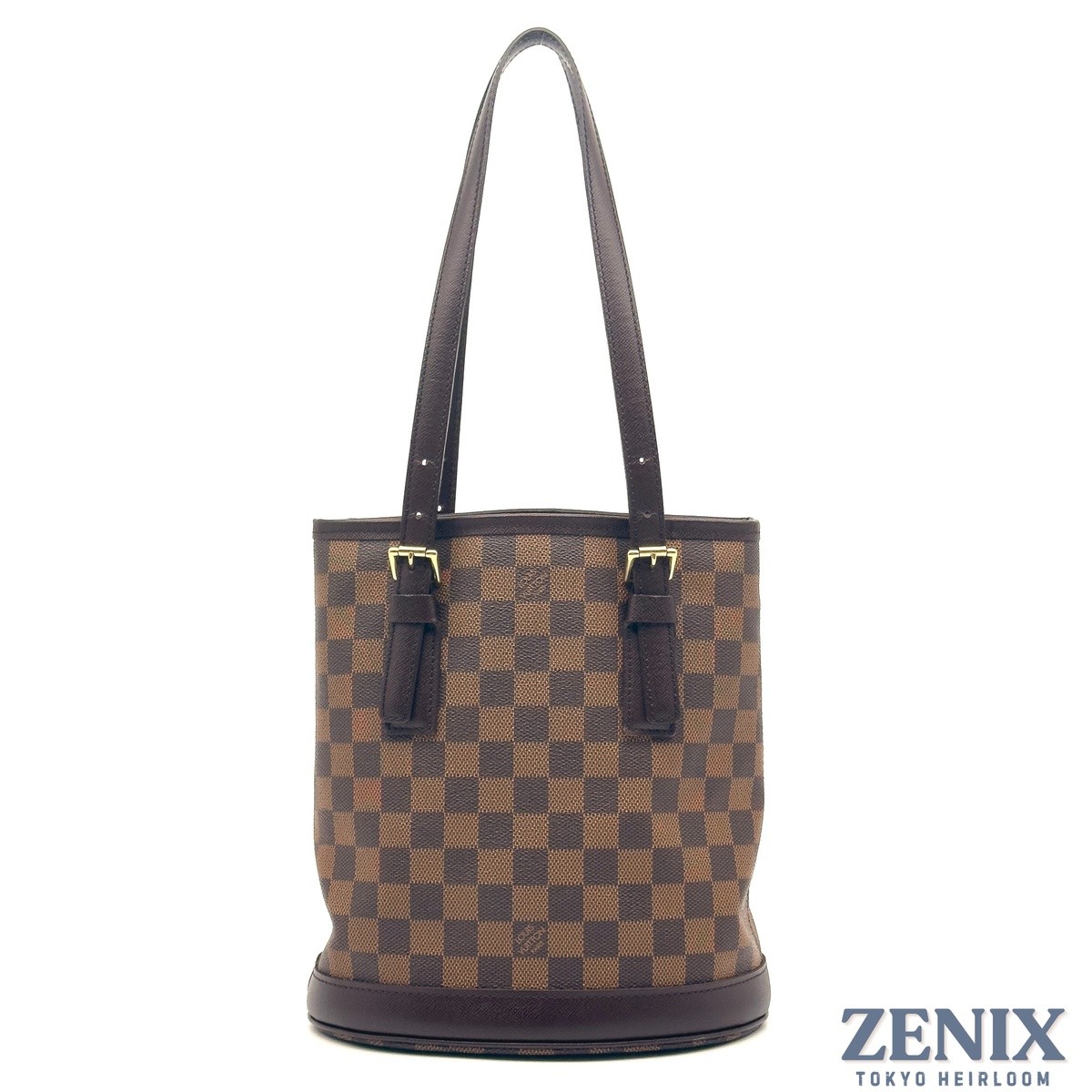 USA-Made Louis Vuitton Marais Damier Ebene Canvas Leather Handbag N42240 2003 LV