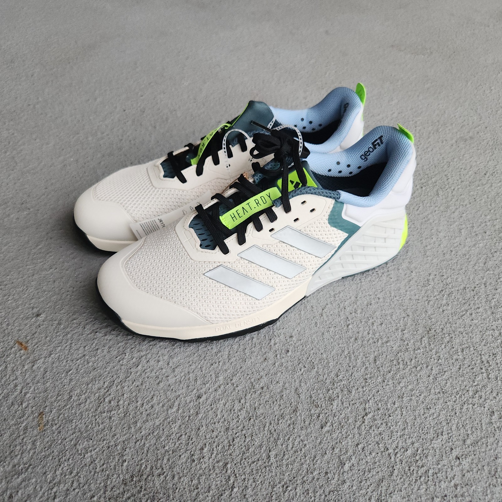 adidas Dropset 3 Training Mens White Sneakers Athletic Shoes JP7239 Size 12 US