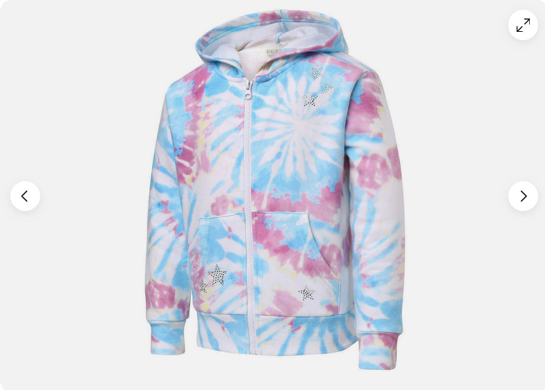 Butter GIRLS Super Soft 2-piece Set (Pink & Blue Tie Dye XS 5/6)NWT