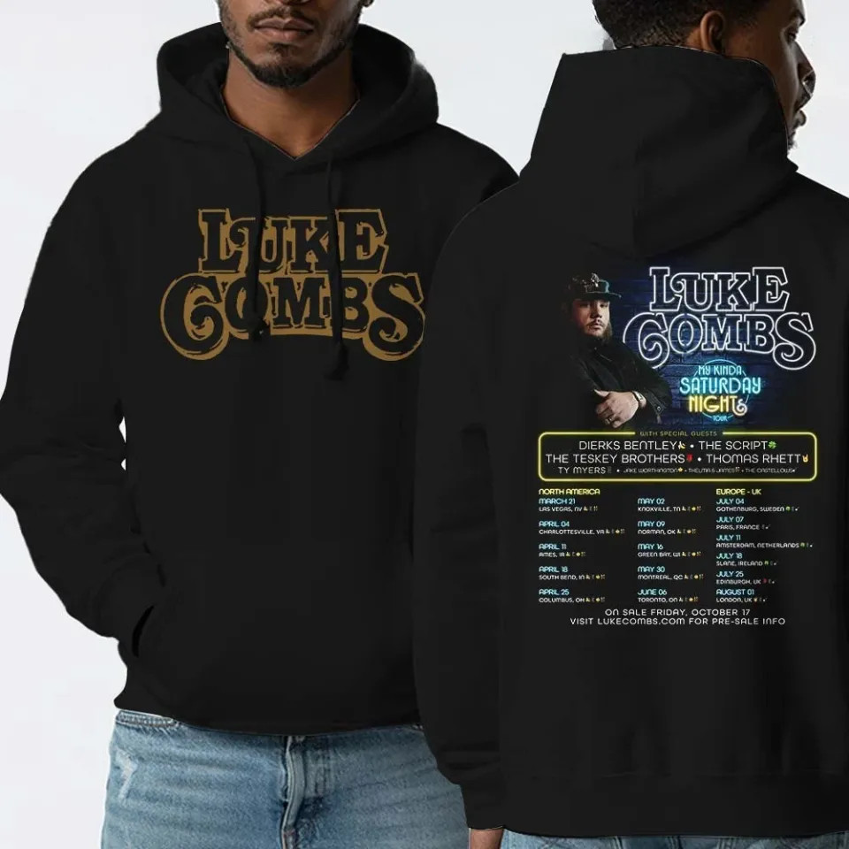 2026 Lukee Comb My Kinda Saturday Night Tour Hoodie