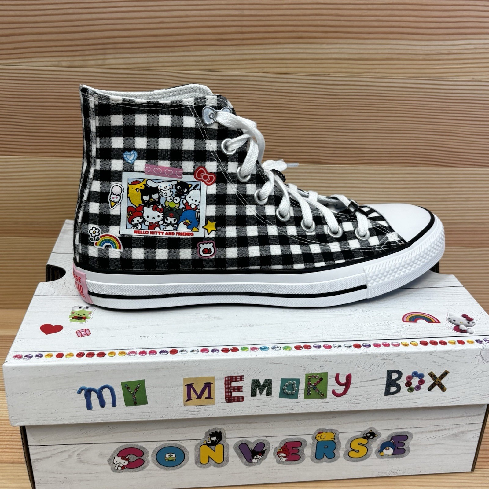 Converse CTAS HI All Star Hello Kitty High Top Canvas Sneaker Black Womans 8.5