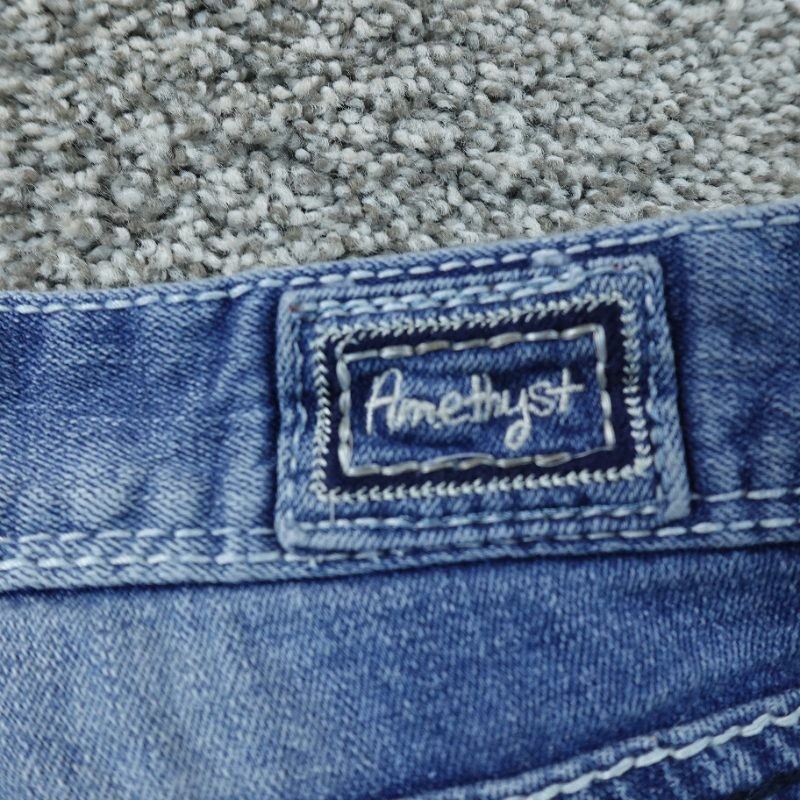 Amethyst Jeans Womens 13 Dark Blue Denim Pants Low Rise Boot Flare Stretch Y2K