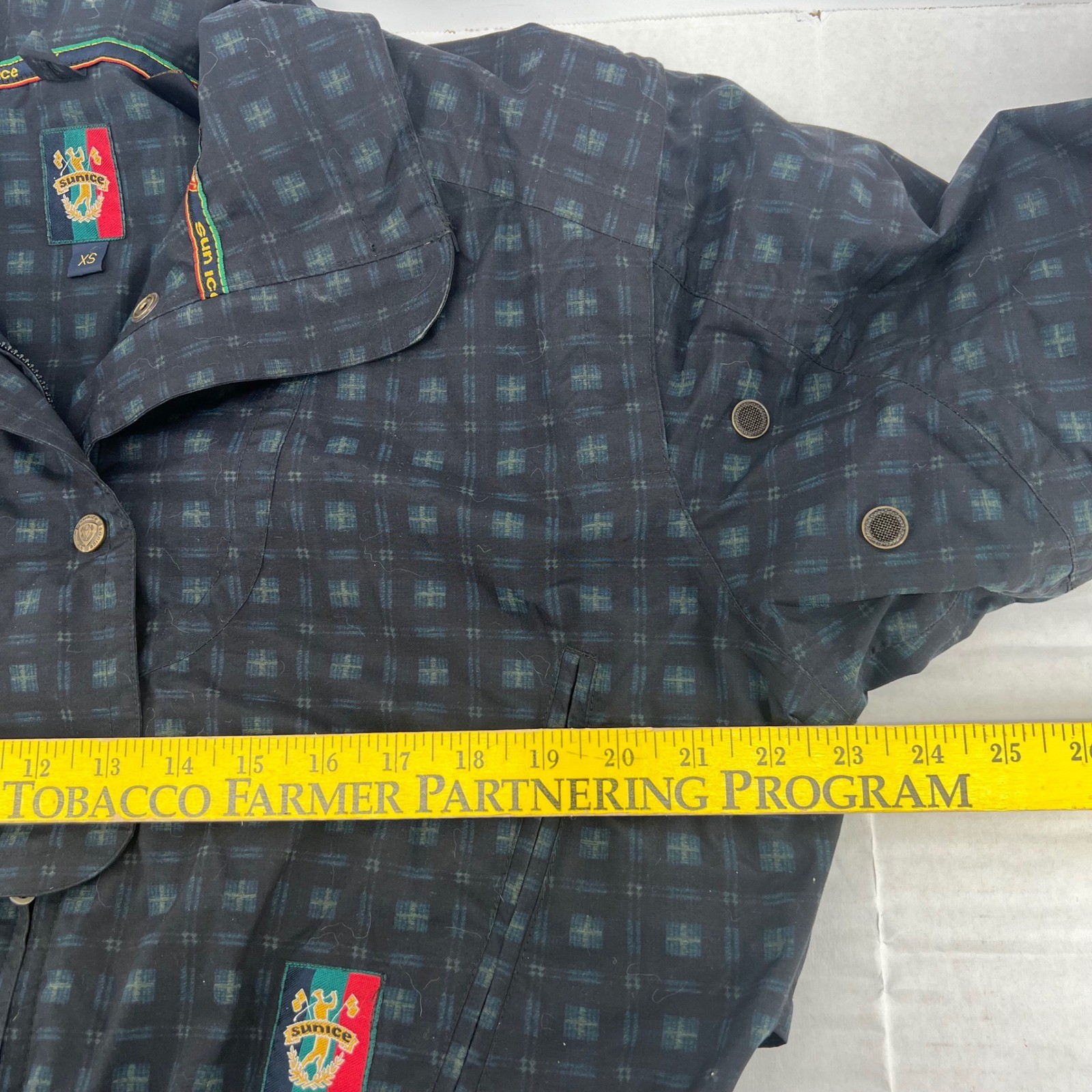 Sunice Women’s Plaid Jacket XS Zip Front Full Zip cinched YKK zipper
