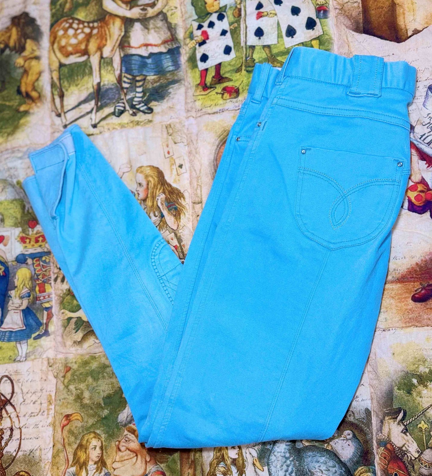 Kingsland Kelly Dip Dye Ocean Spray Bling Riding Breeches Size EU 34 US 24 NWT