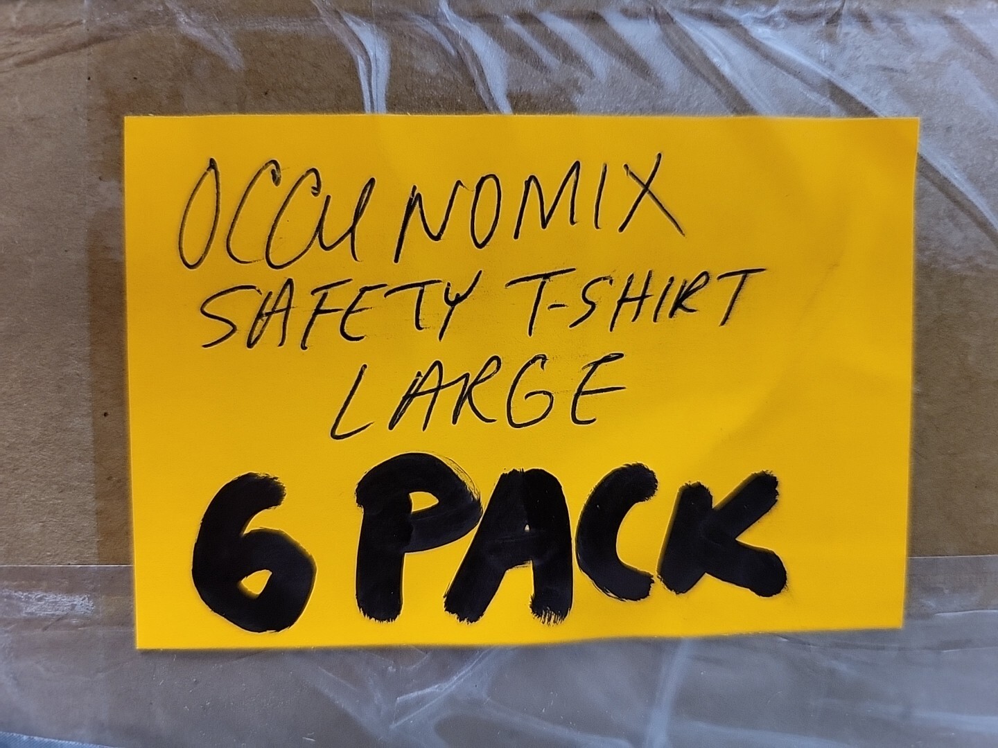 6pk OccuNomix Safety T-Shirt Long Sleeve Wicking Birdseye Mesh LRG Class 2 *LOGO