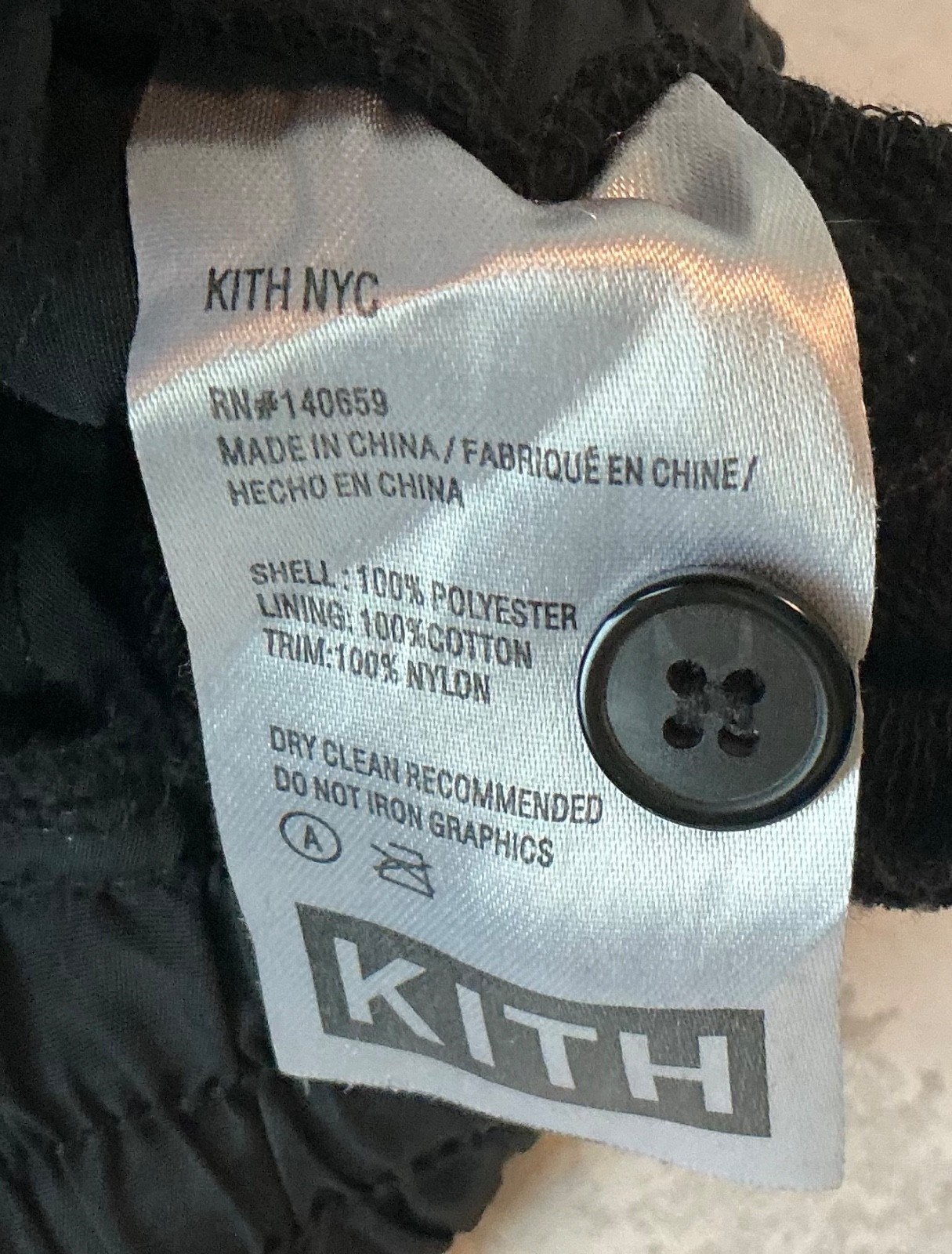 KITH Black Nylon Elastane Technical Utility Cargo Pants Size Medium