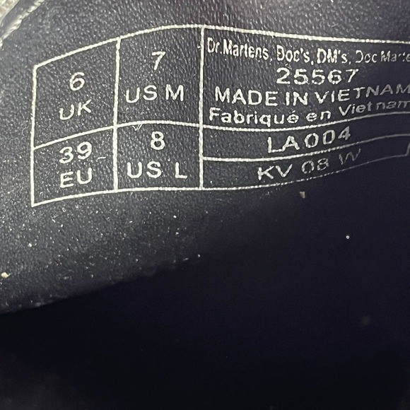 Dr. Martens 25567 Quad Platform Black Shoes – M 7 – W 8