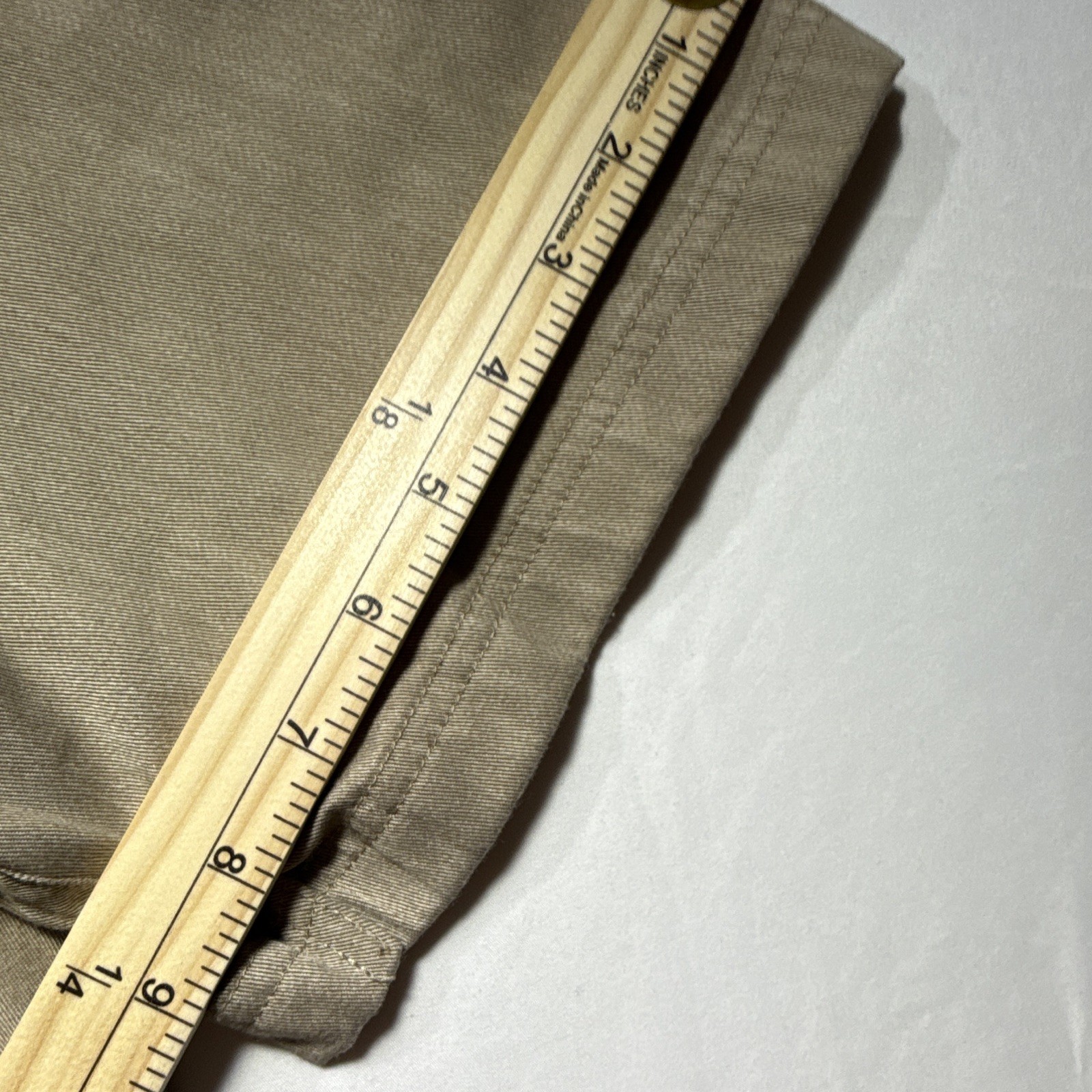 Wrangler Authentics Men’s 2XL Big & Tall Beige Twill Cotton SS Shirt Pockets